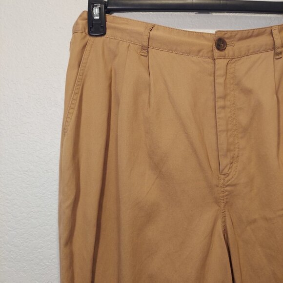 NWT a.n.a. Khaki Tan Pleated Chino Trousers Relaxed Fit Size 10 - Picture 6 of 7